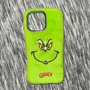 Grinch Green Fuzzy iPhone 16 pro max Case